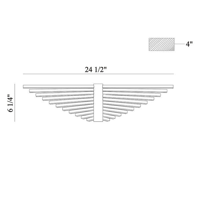 Eurofase 46731 Seraph 1-lt 25" LED Wall Mount