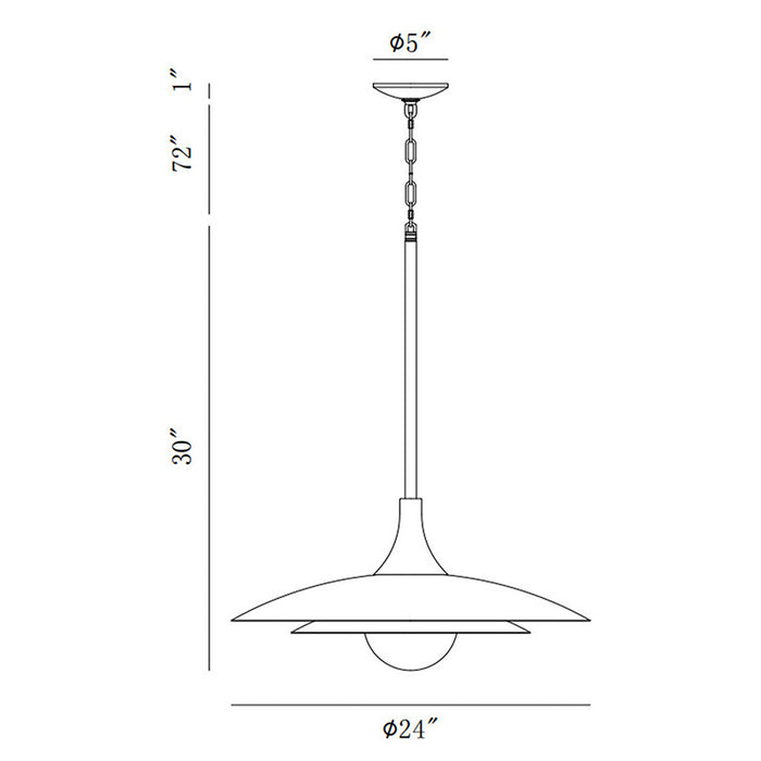 Eurofase 46785 Welsh 1-lt 24" LED Pendant