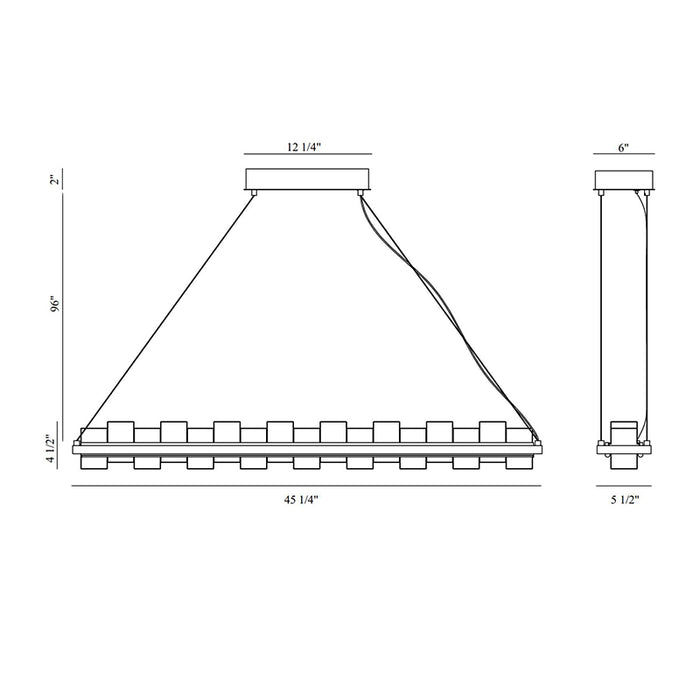 Eurofase 46803 Bruco 2-lt 45" LED Chandelier