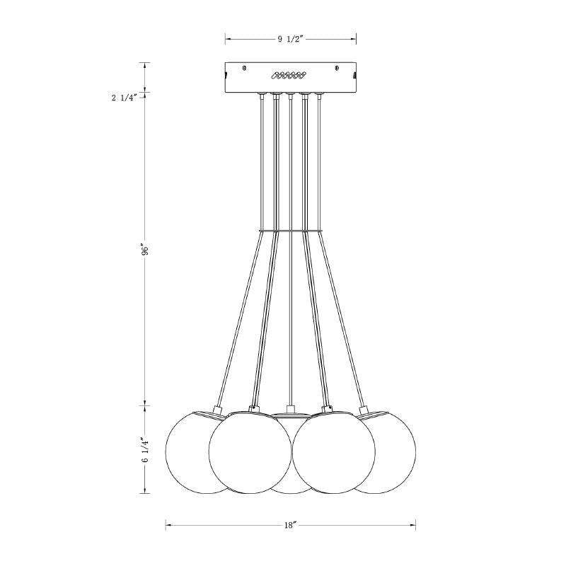 Eurofase 46805 Kepler 7-lt 18" LED Chandelier