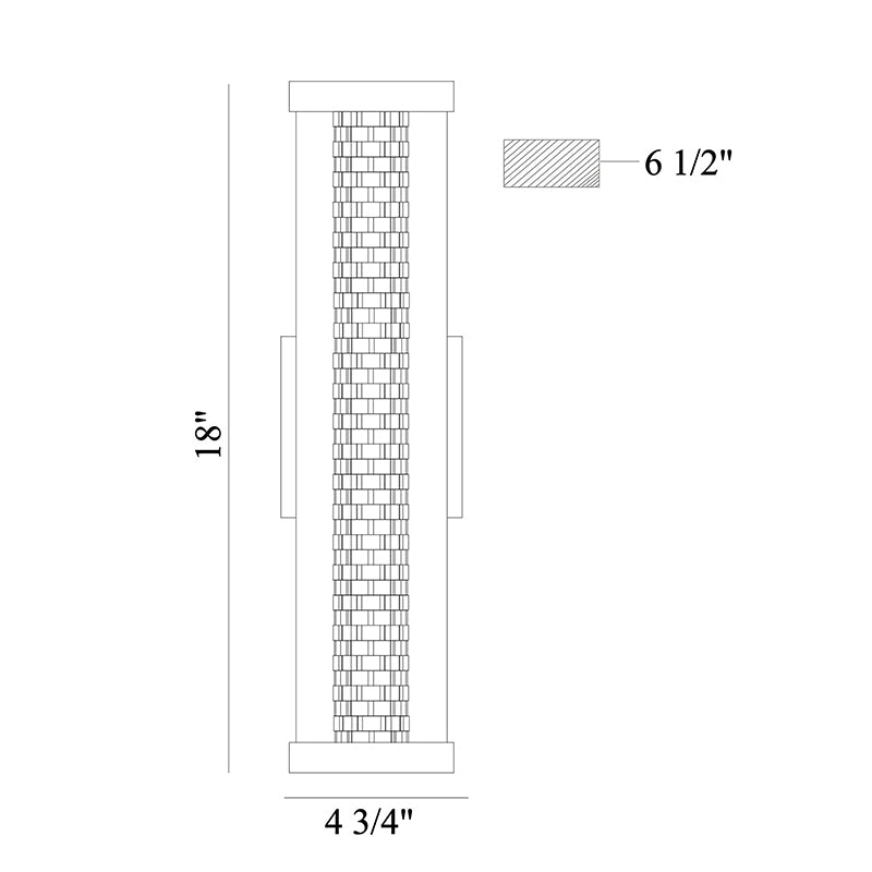 Eurofase 46808 Savron 1-lt 18" Tall LED Wall Mount