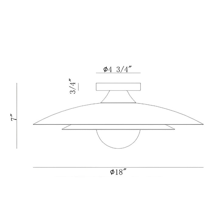 Eurofase 46815 Welsh 1-lt 18" LED Flush Mount