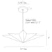 Arteriors 46821 Rex 4-lt 19" Pendant
