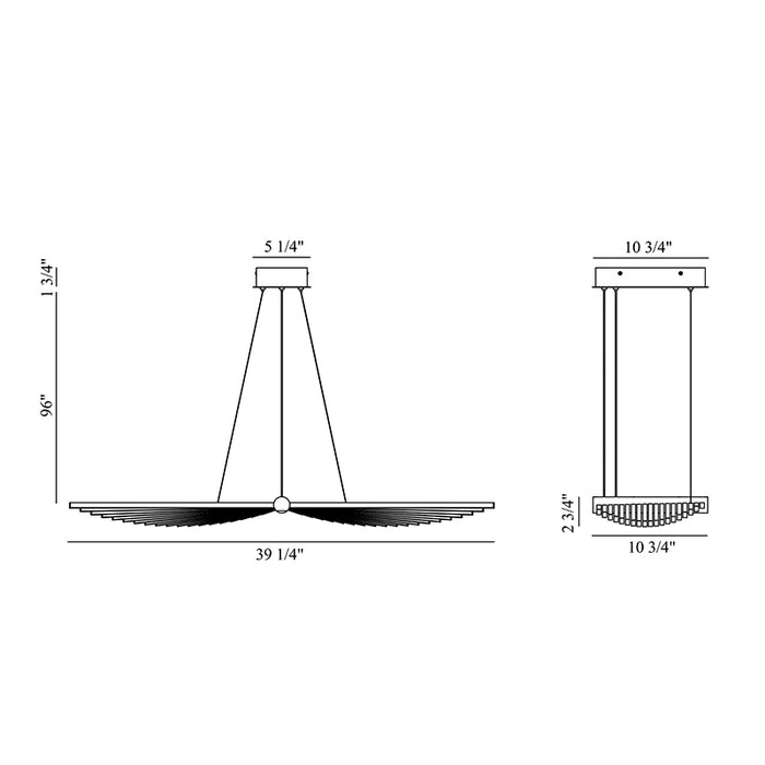 Eurofase 46841 Seraph 1-lt 39" LED Chandelier