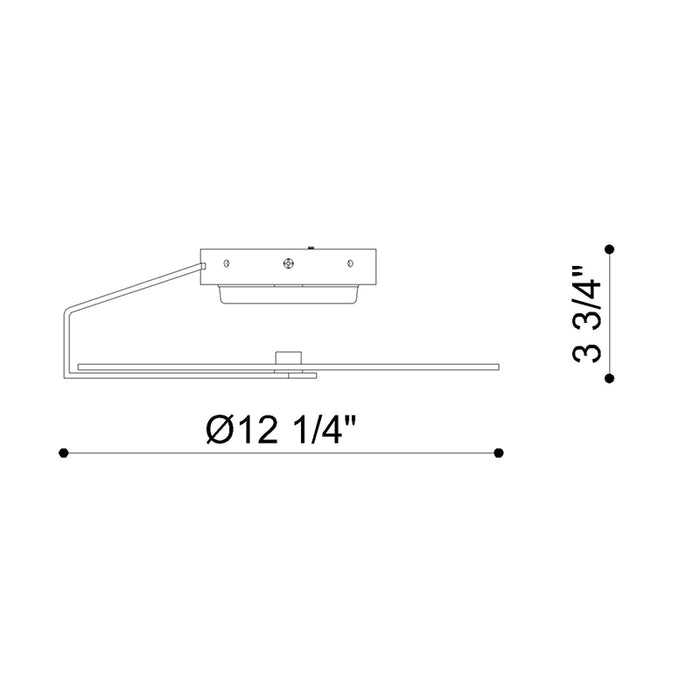 Eurofase 46843 Nuvola 1-lt 12" LED Flush Mount