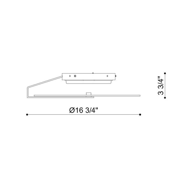 Eurofase 46844 Nuvola 1-lt 17" LED Flush Mount