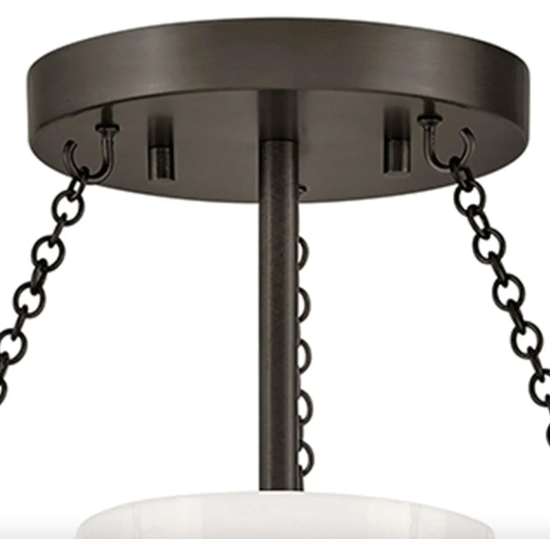 Hinkley 46891 Collins 1-lt 15" LED Semi-Flush Mount - Black Oxide