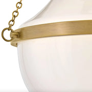 Hinkley 46891 Collins 1-lt 15" LED Semi-Flush Mount - Heritage Brass