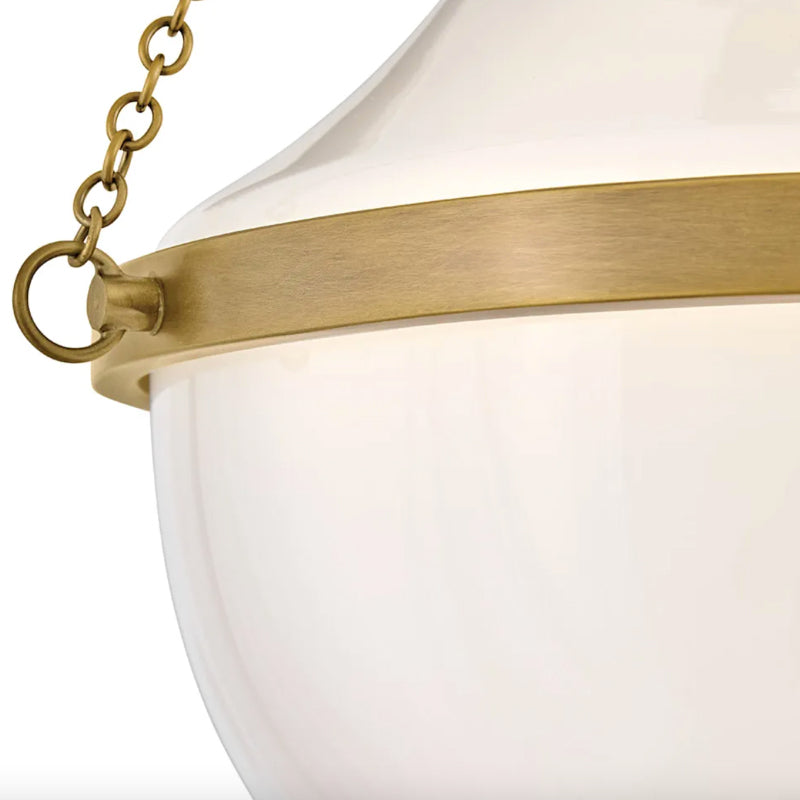 Hinkley 46891 Collins 1-lt 15" LED Semi-Flush Mount - Heritage Brass