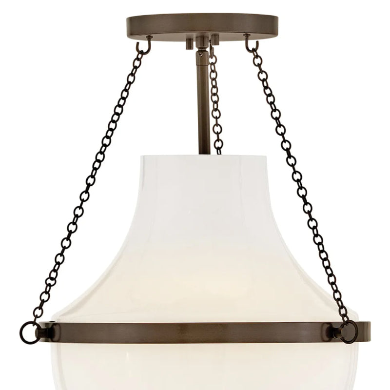 Hinkley 46891 Collins 1-lt 15" LED Semi-Flush Mount - Heritage Bronze