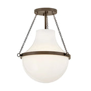 Hinkley 46891 Collins 1-lt 15" LED Semi-Flush Mount - Heritage Bronze