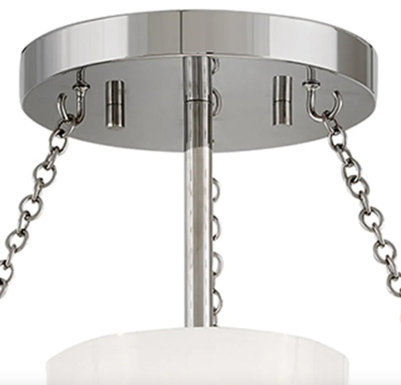 Hinkley 46891 Collins 1-lt 15" LED Semi-Flush Mount - Polished Nickel