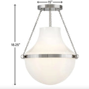 Hinkley 46891 Collins 1-lt 15" LED Semi-Flush Mount