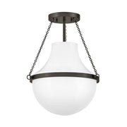 Hinkley 46891 Collins 1-lt 15" LED Semi-Flush Mount - Black Oxide