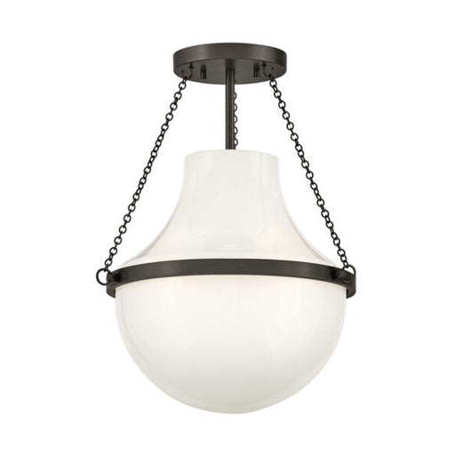 Hinkley 46891 Collins 1-lt 15" LED Semi-Flush Mount - Black Oxide