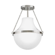 Hinkley 46891 Collins 1-lt 15" LED Semi-Flush Mount - Polished Nickel