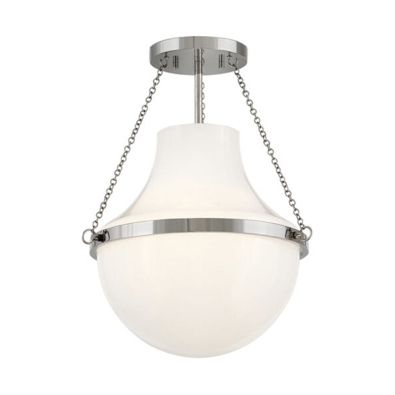 Hinkley 46891 Collins 1-lt 15" LED Semi-Flush Mount - Polished Nickel