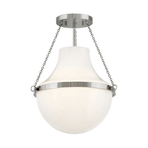 Hinkley 46891 Collins 1-lt 15" LED Semi-Flush Mount - Polished Nickel