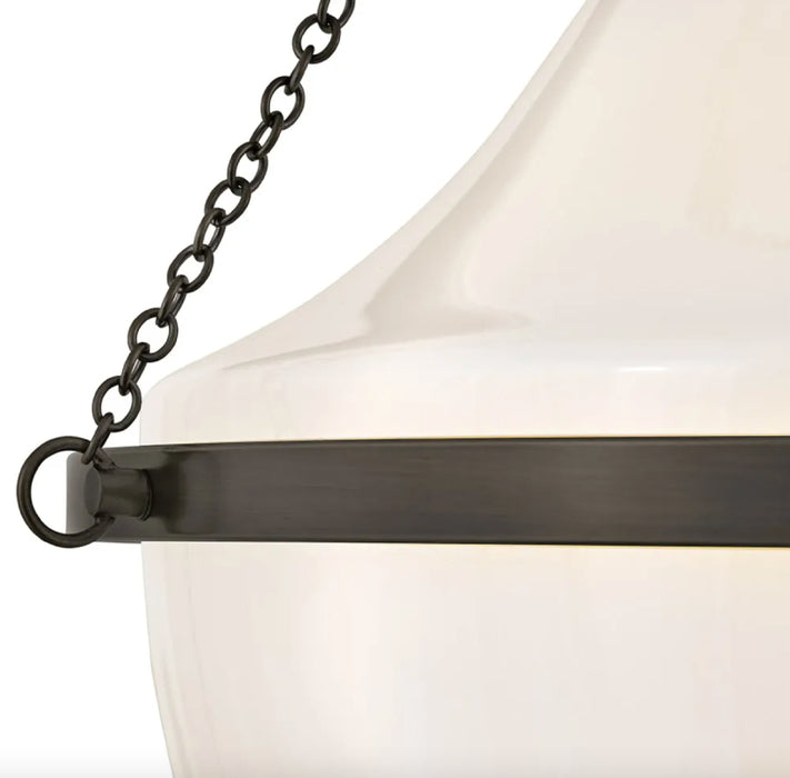 Hinkley 46893 Collins 1-lt 20" LED Semi-Flush Mount - Black Oxide