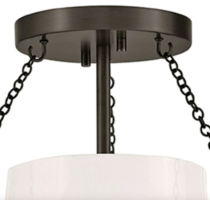 Hinkley 46893 Collins 1-lt 20" LED Semi-Flush Mount - Black Oxide