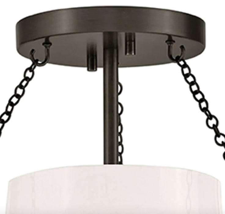 Hinkley 46893 Collins 1-lt 20" LED Semi-Flush Mount - Black Oxide