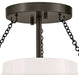 Hinkley 46893 Collins 1-lt 20" LED Semi-Flush Mount - Black Oxide
