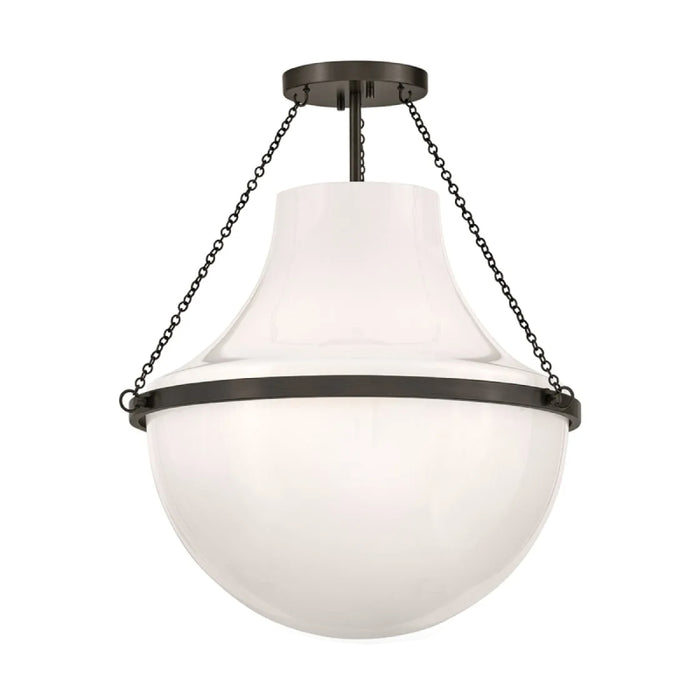Hinkley 46893 Collins 1-lt 20" LED Semi-Flush Mount - Black Oxide
