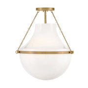 Hinkley 46893 Collins 1-lt 20" LED Semi-Flush Mount - Heritage Brass