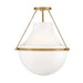 Hinkley 46893 Collins 1-lt 20" LED Semi-Flush Mount - Heritage Brass