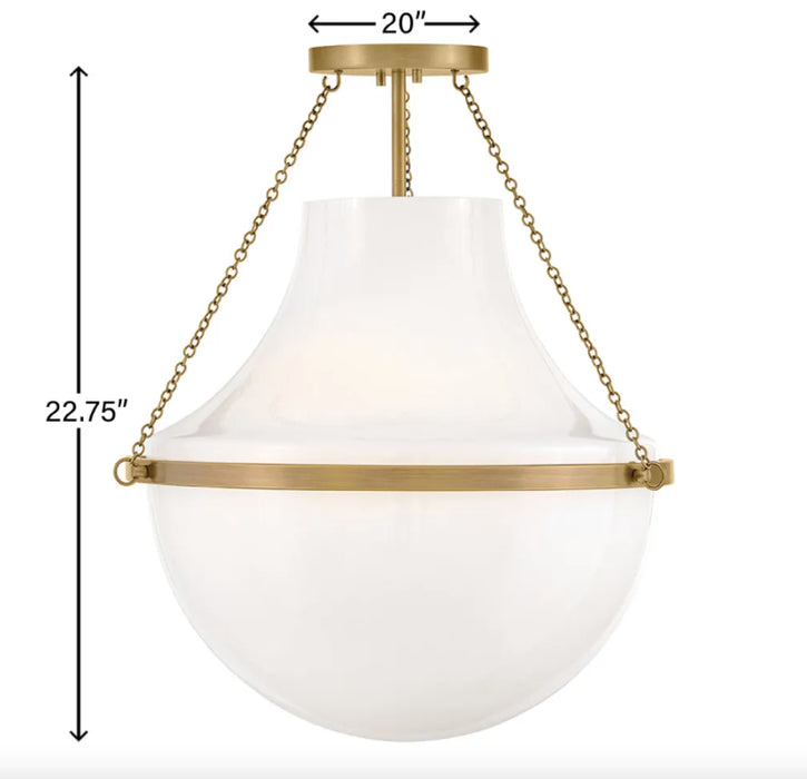 Hinkley 46893 Collins 1-lt 20" LED Semi-Flush Mount