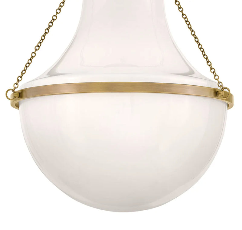 Hinkley 46893 Collins 1-lt 20" LED Semi-Flush Mount - Heritage Brass
