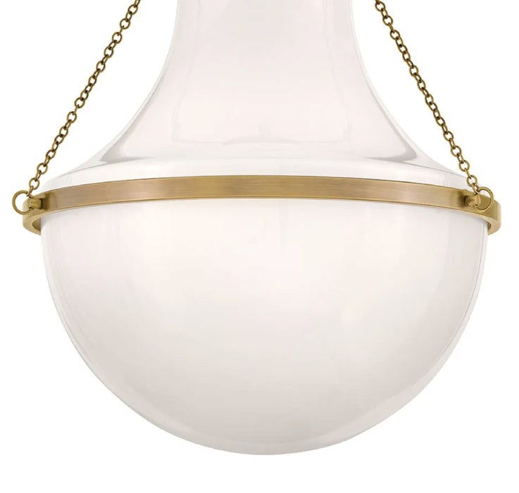 Hinkley 46893 Collins 1-lt 20" LED Semi-Flush Mount - Heritage Brass