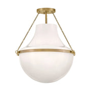 Hinkley 46893 Collins 1-lt 20" LED Semi-Flush Mount - Heritage Brass