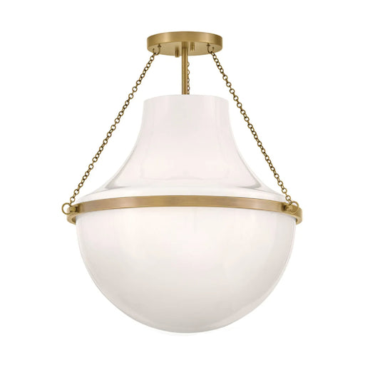 Hinkley 46893 Collins 1-lt 20" LED Semi-Flush Mount - Heritage Brass