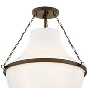 Hinkley 46893 Collins 1-lt 20" LED Semi-Flush Mount - Heritage Bronze