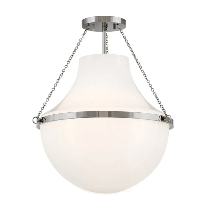 Hinkley 46893 Collins 1-lt 20" LED Semi-Flush Mount - Polished Nickel