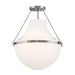Hinkley 46893 Collins 1-lt 20" LED Semi-Flush Mount - Polished Nickel