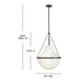 Hinkley 46894 Collins 1-lt 20" LED Pendant