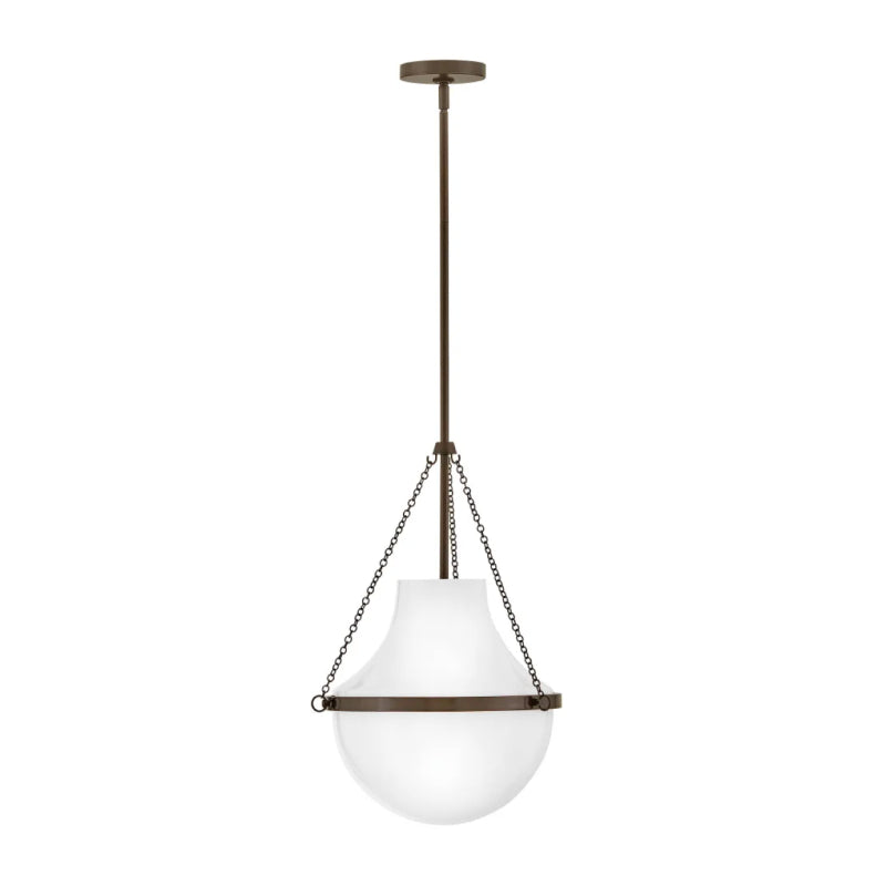 Hinkley 46897 Collins 1-lt 15" LED Pendant - Heritage Bronze