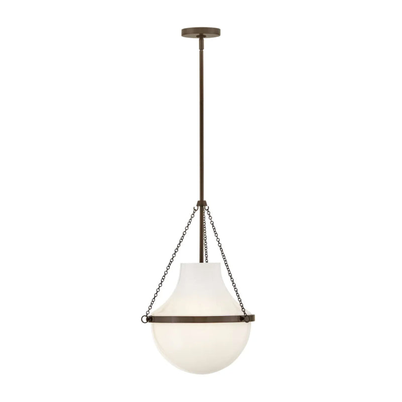 Hinkley 46897 Collins 1-lt 15" LED Pendant - Heritage Bronze