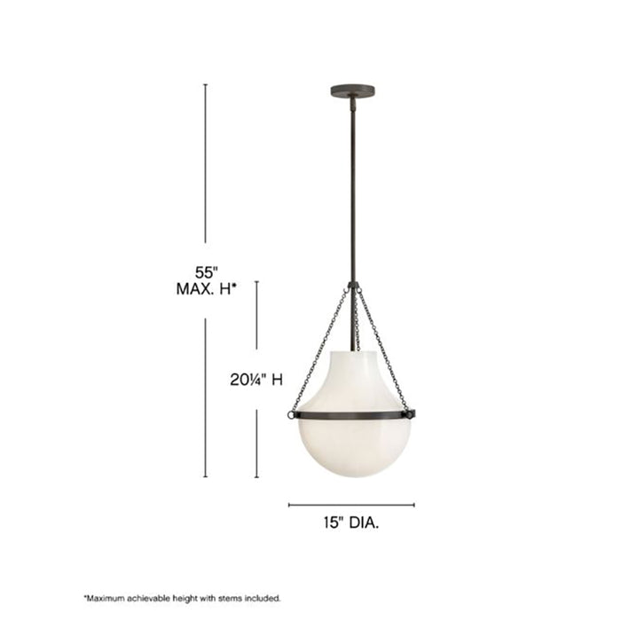 Hinkley 46897 Collins 1-lt 15" LED Pendant