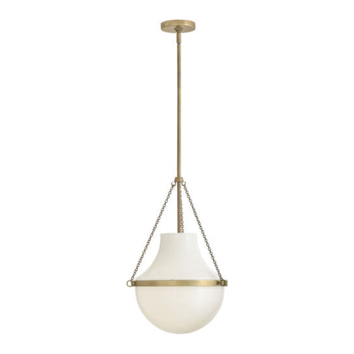 Hinkley 46897 Collins 1-lt 15" LED Pendant - Heritage Brass
