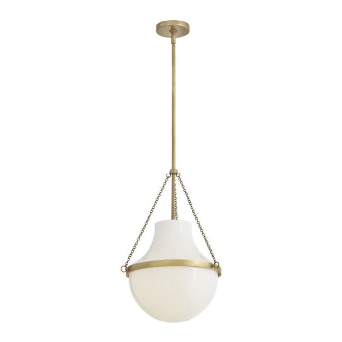 Hinkley 46897 Collins 1-lt 15" LED Pendant - Heritage Brass