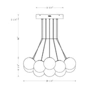 Eurofase 46914 Kepler 19-lt 29" LED Chandelier