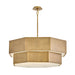 Hinkley 46995 Facet 12-lt 38" LED Chandelier - Heritage Brass