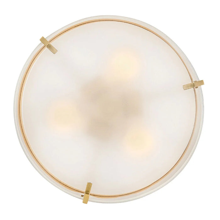 Hinkley 47571 Halle 3-lt 15" LED Semi-Flush Mount - Lacquered Brass