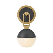 Hinkley 54560 Bowie 1-lt 13" Tall LED Wall Sconce - Lacquered Brass with Black