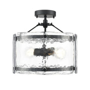 Millennium 47002 Bennetti 2-lt 15" Semi-Flush Mount - Matte Black