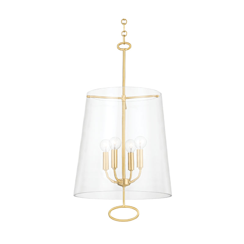 Hudson Valley 4717 James 4-lt 15" Pendant-Aged Brass
