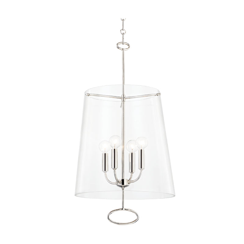 Hudson Valley 4717 James 4-lt 15" Pendant-Polished Nickel